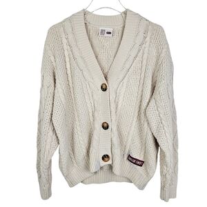 Taylor Swift Red Stars Cable Knit Cardigan Sweater - FLAWED